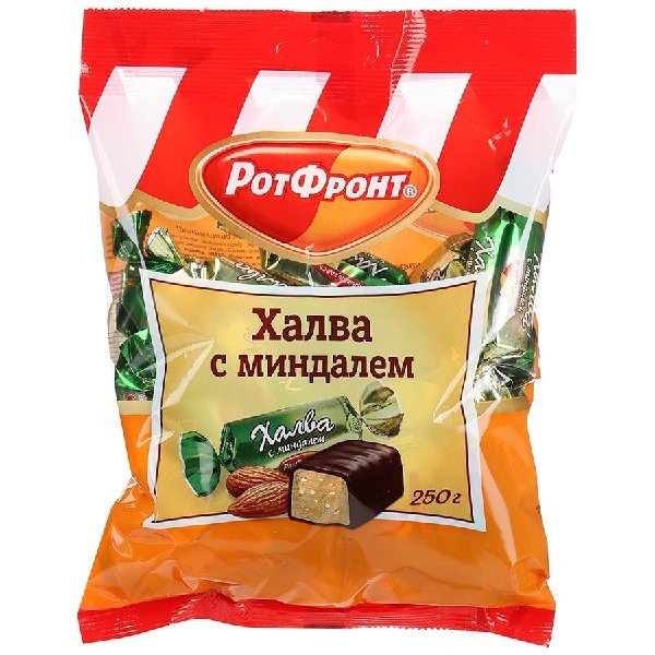 Халва Рот Фронт с миндалем 250 г оптом Халва Рот Фронт с миндалем 250 г оптом