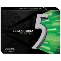 Жевательная резинка Five Electro свежая мята оптом