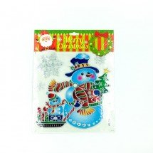 Новогодние наклейки на стекло Merry Christmas 32 х 22  см оптом