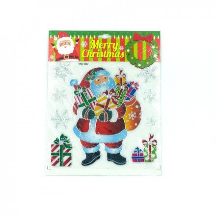 Новогодние наклейки на стекло Merry Christmas 32 х 22  см оптом 