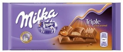 Шоколад Milka Triple a la Caramel 90г оптом 