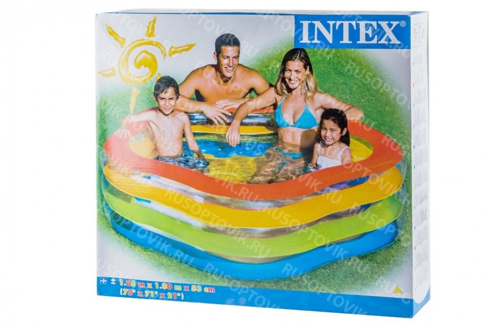 Надувной детский бассейн "Colors of Summer" 188х180х53см Intex оптом Надувной детский бассейн "Colors of Summer" 188х180х53см Intex оптом