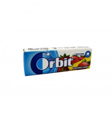 Жевательная резинка Orbit Клубника-банан оптом 