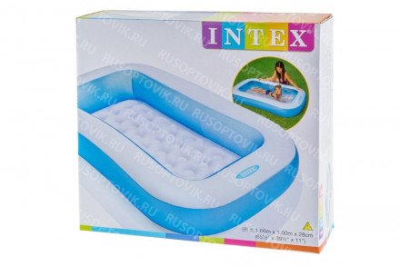 Надувной детский бассейн &quot;Rectangular Baby Pool&quot; 166х100х28см Intex оптом 