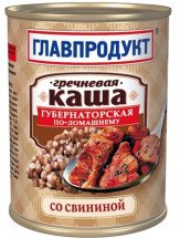 Каша гречневая Губернаторская по-домашнему со свининой 340г оптом