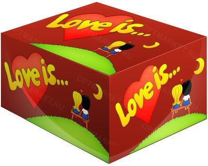 Блок жвачек Love is — "Вишня-Лимон" оптом 