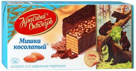 Вафельный торт Мишка косолапый 250 г оптом 