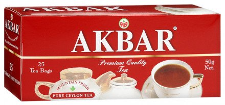 Чай Akbar черный байховый цейлонский 25 пак 2 г оптом 