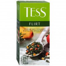 Чай зеленый Tess с белым персиком и клубникой 25 пак оптом