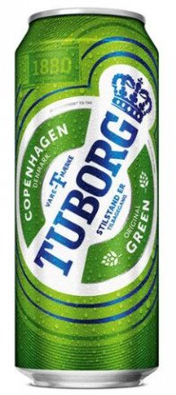 Пиво светлое Tuborg Green в банке 4,6% 0.5л оптом 
