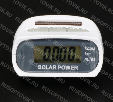Шагомер электронный на солнечной батарее Solar Pedometer оптом 