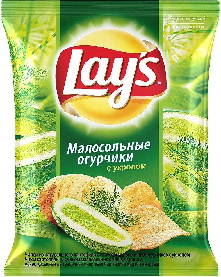 Чипсы Lays Малосольные огурчики с укропом 80г оптом Чипсы Lays Малосольные огурчики с укропом 80г оптом