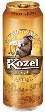 Пиво светлое Velkopopovicky Kozel в банке 4% 0.5л оптом 