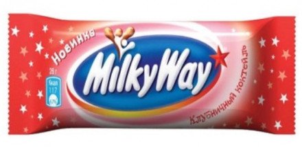 Шоколадный батончик Milky Way Клубничный 26г оптом 