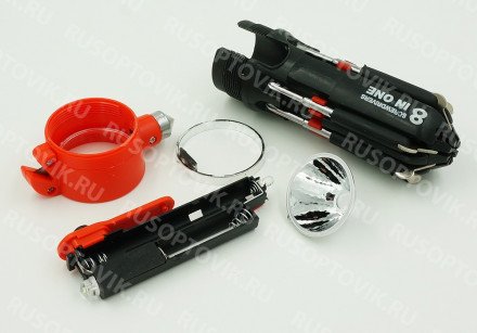 Фонарь с многофункциональной отверткой 8 в 1 SD-898 оптом 