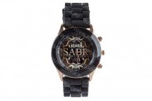 Кварцевые часы &quot;SABR&quot; на чёрном силиконовом браслете (бол.) оптом
