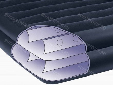 Надувная кровать Pillow Rest Raised Bed 102х203х47см с подголовником,  встроенный насос 220V оптом 