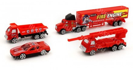 Игрушечный пожарный набор City Vehicle с дорожными знаками оптом 